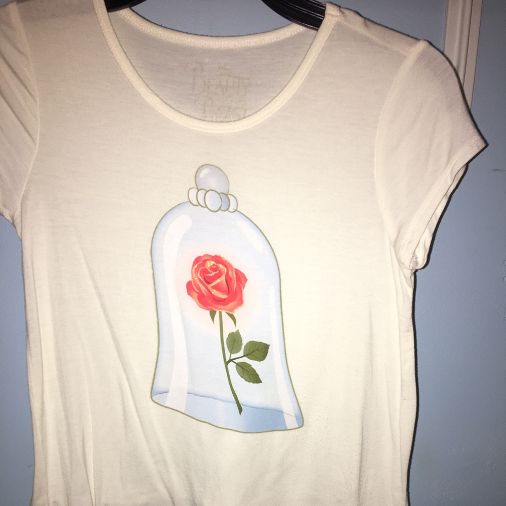 Beauty and the beast rose shirt
